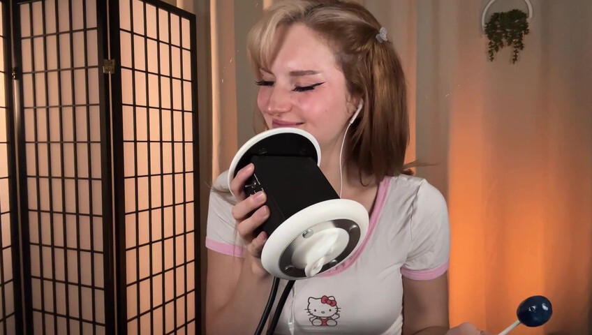 Busy B - Lollipop Ear Eating - Intense Ear Eating and Mouth Sounds