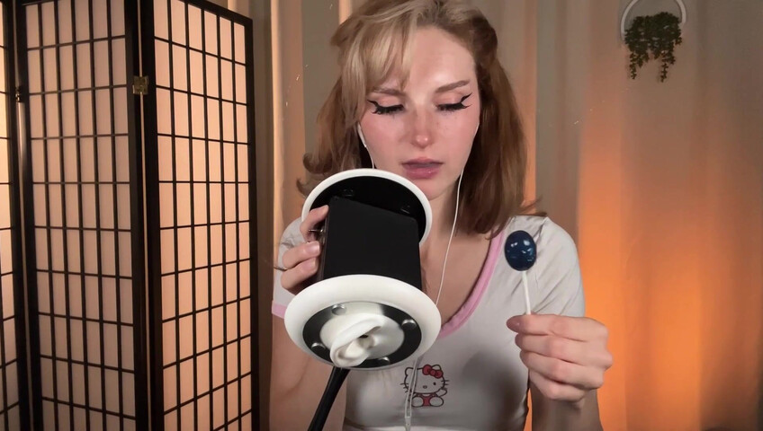 Busy B - Lollipop Ear Eating - Intense Ear Eating and Mouth Sounds