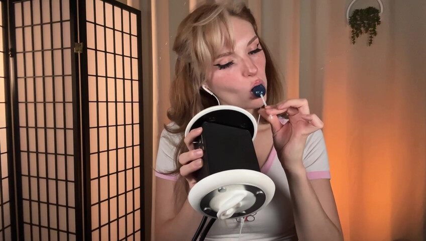 Busy B - Lollipop Ear Eating - Intense Ear Eating and Mouth Sounds