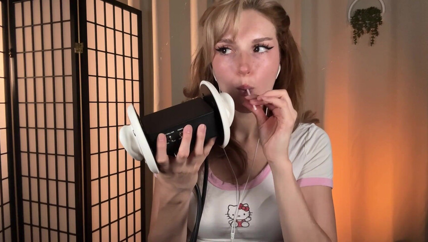 Busy B - Lollipop Ear Eating - Intense Ear Eating and Mouth Sounds