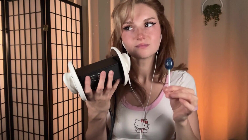 Busy B - Lollipop Ear Eating - Intense Ear Eating and Mouth Sounds