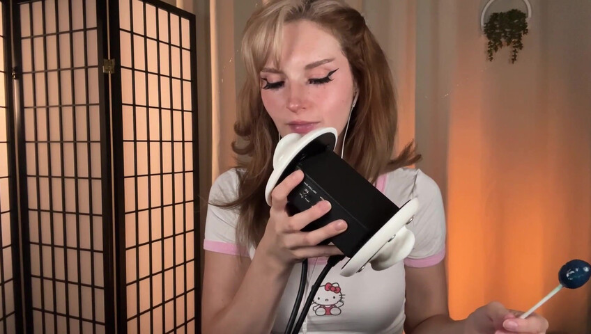 Busy B - Lollipop Ear Eating - Intense Ear Eating and Mouth Sounds