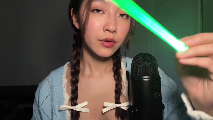 Cloud Crystal ASMR Patreon - 10 April 2024 - Spit Painting Your Face with a Light Saber