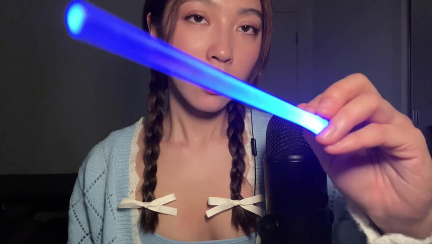 Cloud Crystal ASMR Patreon - 10 April 2024 - Spit Painting Your Face with a Light Saber