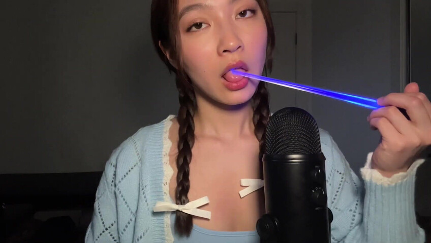 Cloud Crystal ASMR Patreon - 10 April 2024 - Spit Painting Your Face with a Light Saber