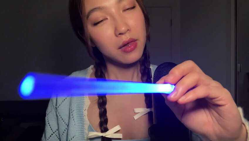 Cloud Crystal ASMR Patreon - 10 April 2024 - Spit Painting Your Face with a Light Saber