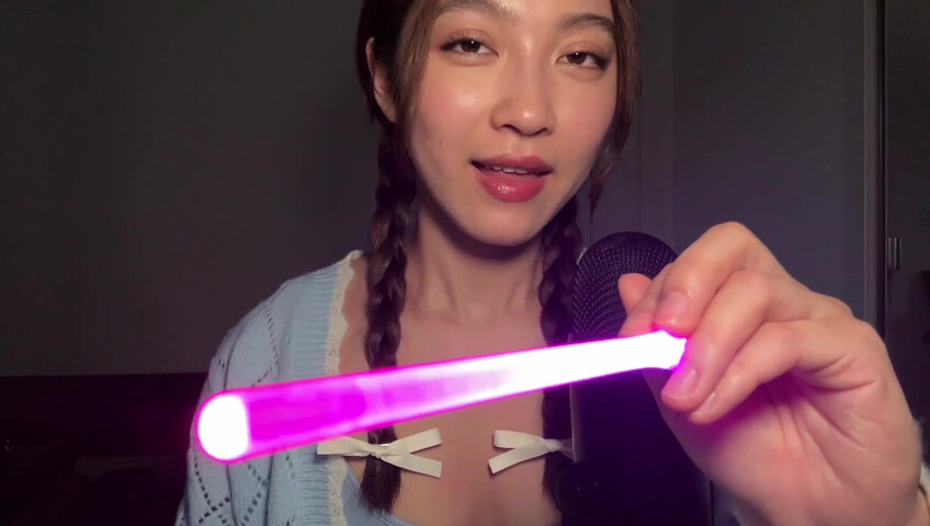 Cloud Crystal ASMR Patreon - 10 April 2024 - Spit Painting Your Face with a Light Saber