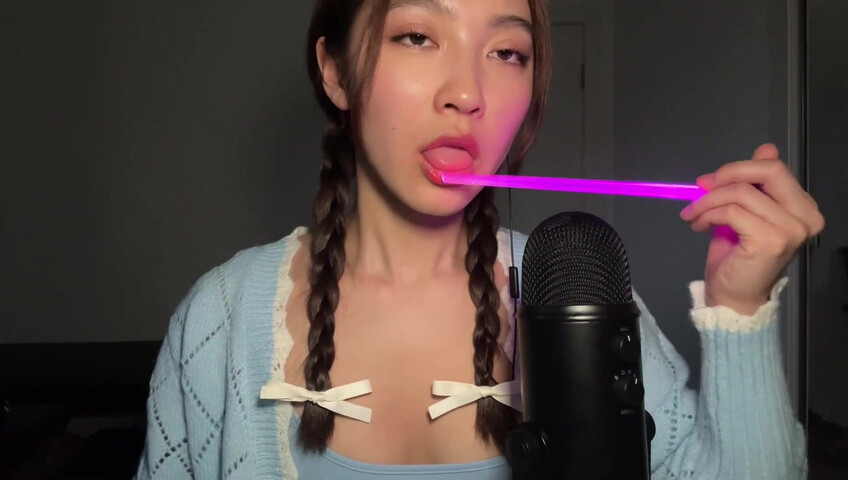 Cloud Crystal ASMR Patreon - 10 April 2024 - Spit Painting Your Face with a Light Saber