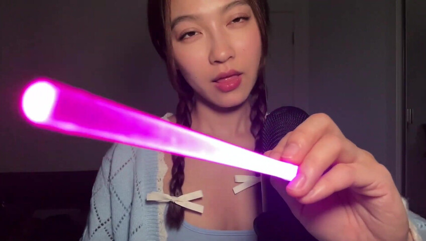 Cloud Crystal ASMR Patreon - 10 April 2024 - Spit Painting Your Face with a Light Saber