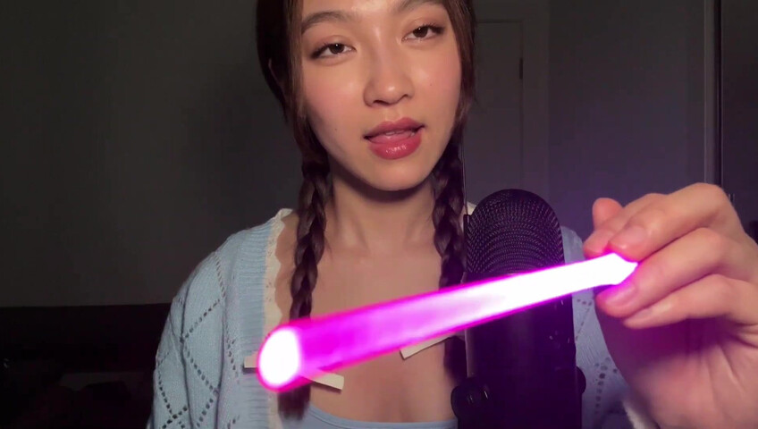 Cloud Crystal ASMR Patreon - 10 April 2024 - Spit Painting Your Face with a Light Saber
