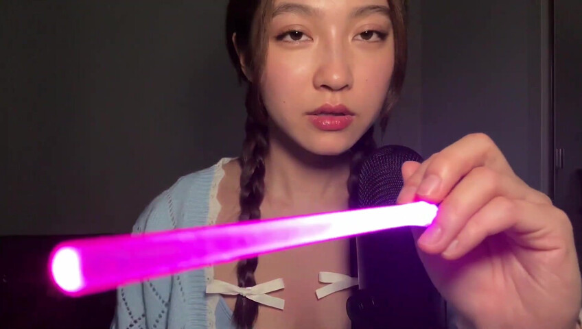 Cloud Crystal ASMR Patreon - 10 April 2024 - Spit Painting Your Face with a Light Saber