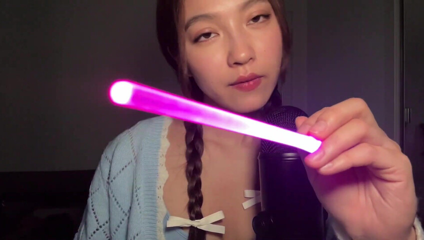 Cloud Crystal ASMR Patreon - 10 April 2024 - Spit Painting Your Face with a Light Saber