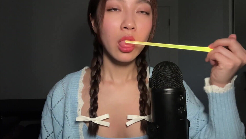 Cloud Crystal ASMR Patreon - 10 April 2024 - Spit Painting Your Face with a Light Saber