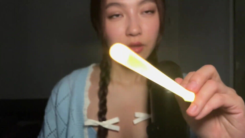 Cloud Crystal ASMR Patreon - 10 April 2024 - Spit Painting Your Face with a Light Saber