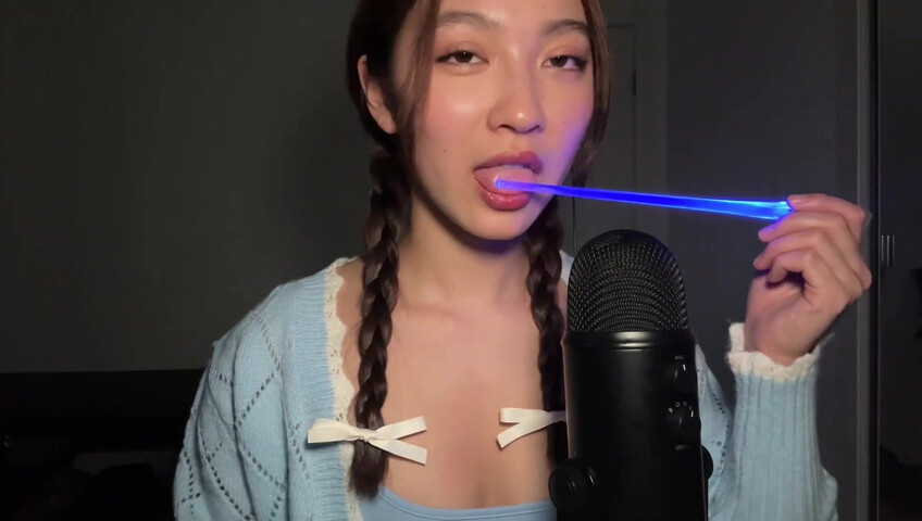 Cloud Crystal ASMR Patreon - 10 April 2024 - Spit Painting Your Face with a Light Saber