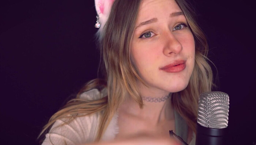 Diddly ASMR - Cat Girl Stroking 2 Mics