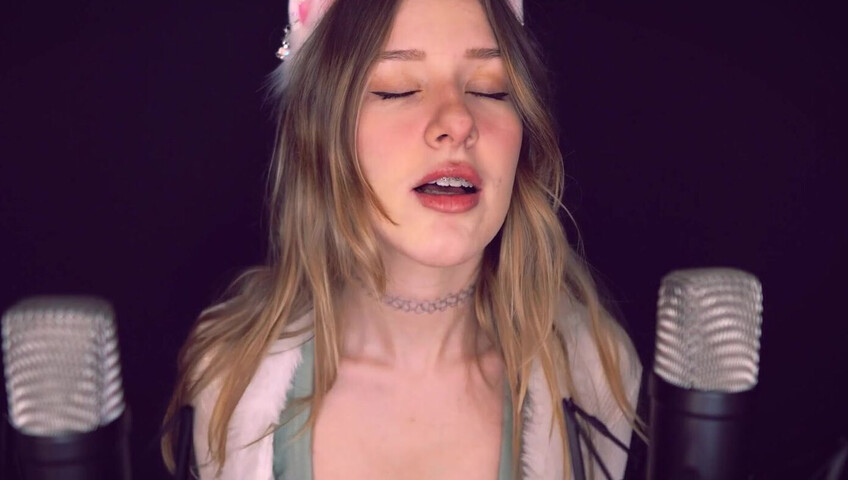 Diddly ASMR - Cat Girl Stroking 2 Mics