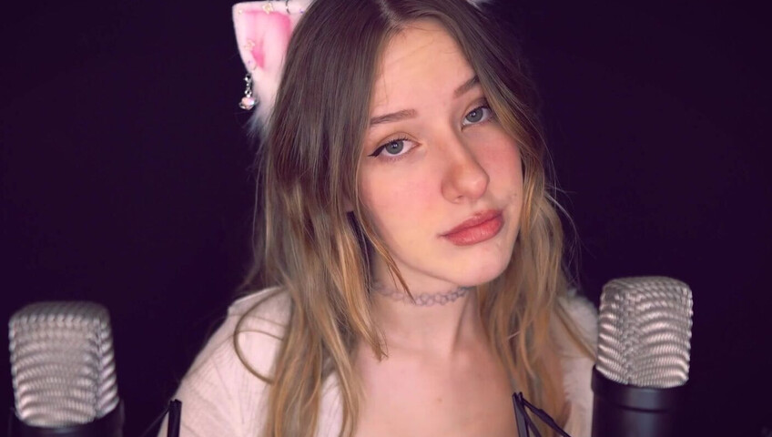 Diddly ASMR - Cat Girl Stroking 2 Mics
