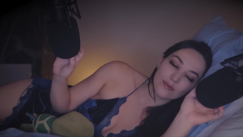 [ASMR] FALL ASLEEP NEXT TO YOUR WIFE (ramble + head massage)