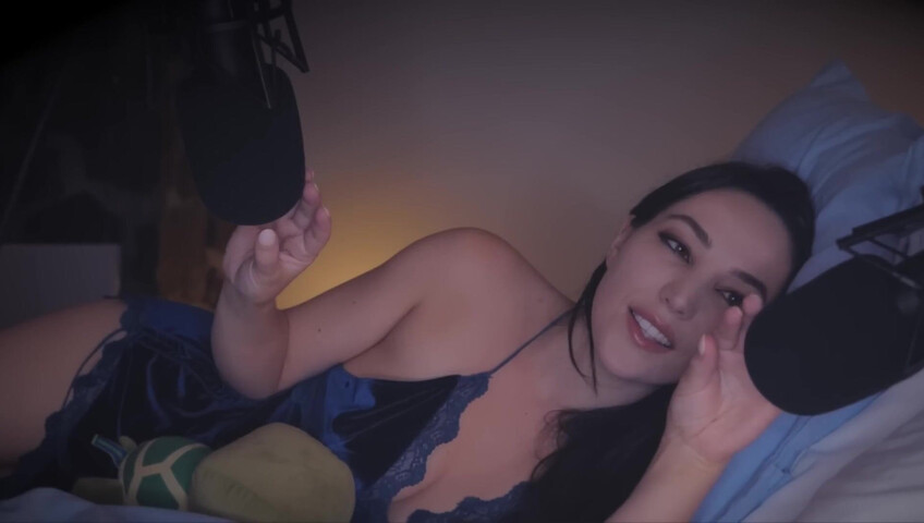 [ASMR] FALL ASLEEP NEXT TO YOUR WIFE (ramble + head massage)