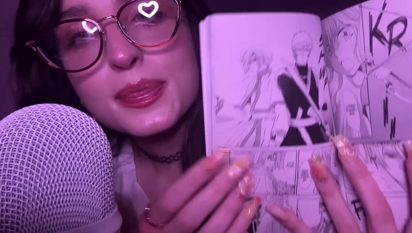 beebee ASMR - Manga Gripping, Tapping, Upclose Whispering