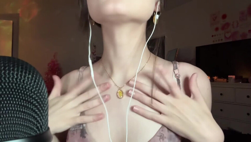 beebee asmr - ASMR - Collarbone Tapping, Hand Sounds, Mouth Sounds, Rambling