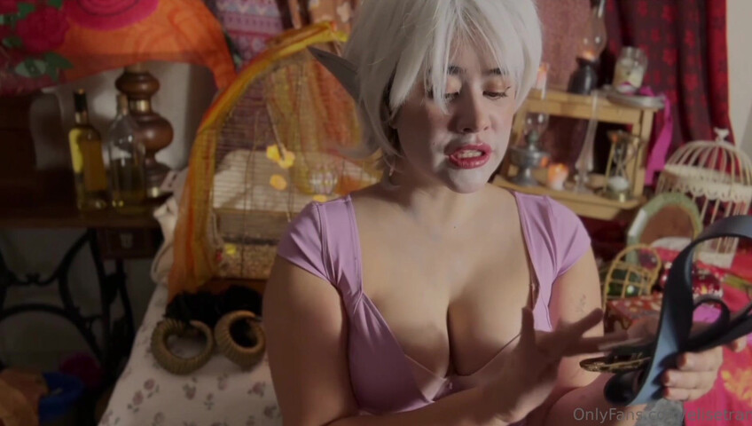 Elise Tran ASMR - Ditzy elf shopkeeper shows off her tits