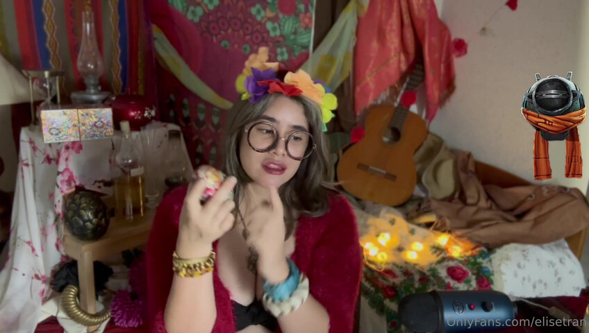 Elise Tran ASMR - Slutty hippie shopkeeper teases her hot tits