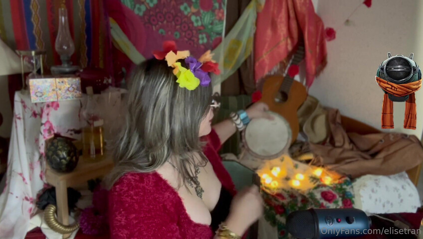 Elise Tran ASMR - Slutty hippie shopkeeper teases her hot tits