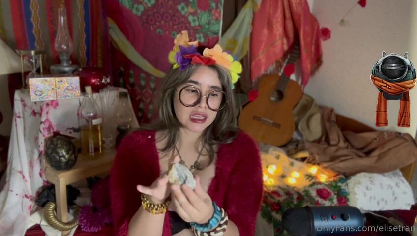 Elise Tran ASMR - Slutty hippie shopkeeper teases her hot tits
