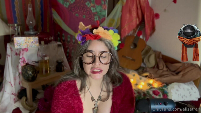 Elise Tran ASMR - Slutty hippie shopkeeper teases her hot tits