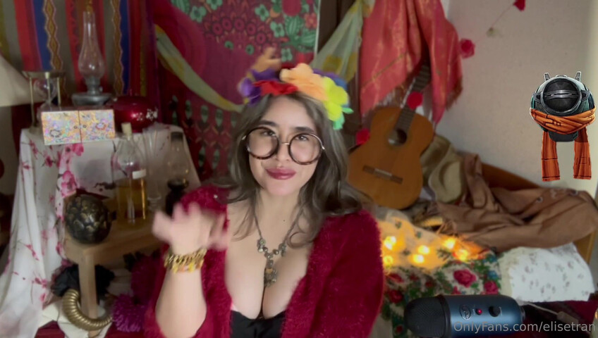 Elise Tran ASMR - Slutty hippie shopkeeper teases her hot tits