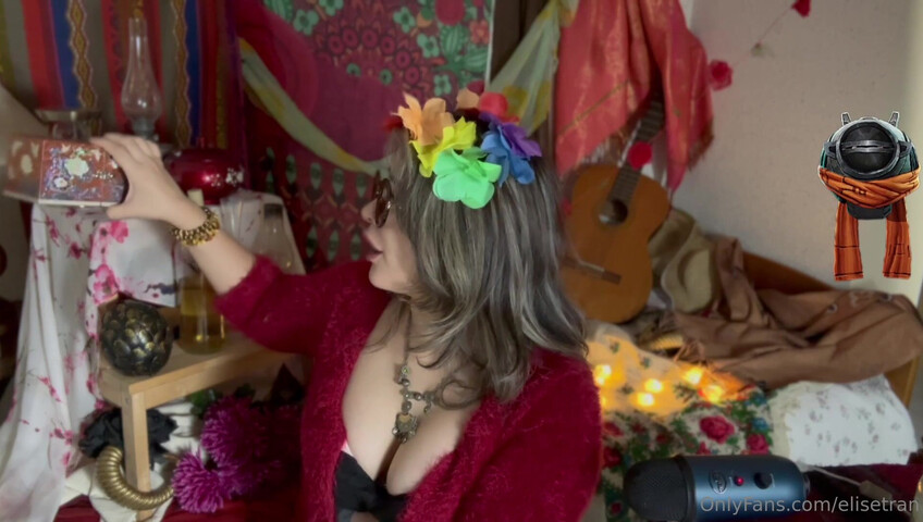 Elise Tran ASMR - Slutty hippie shopkeeper teases her hot tits