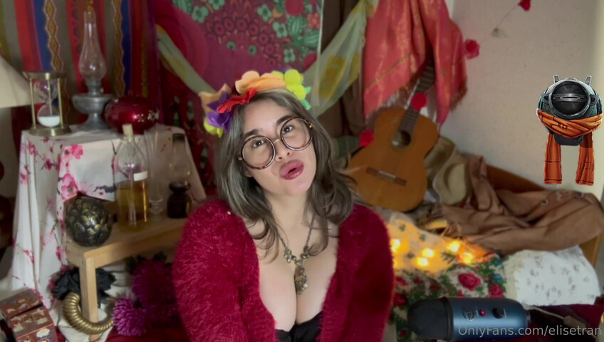 Elise Tran ASMR - Slutty hippie shopkeeper teases her hot tits