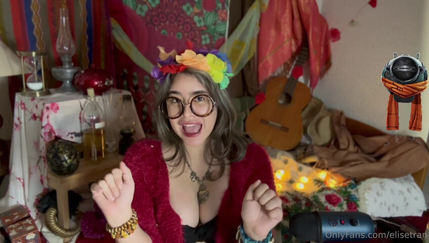 Elise Tran ASMR - Slutty hippie shopkeeper teases her hot tits