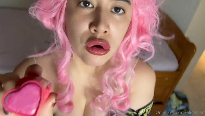 Elise Tran ASMR - Pink-haired slutty french courtesan lures you with her tits