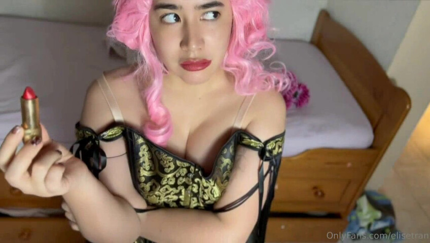 Elise Tran ASMR - Pink-haired slutty french courtesan lures you with her tits