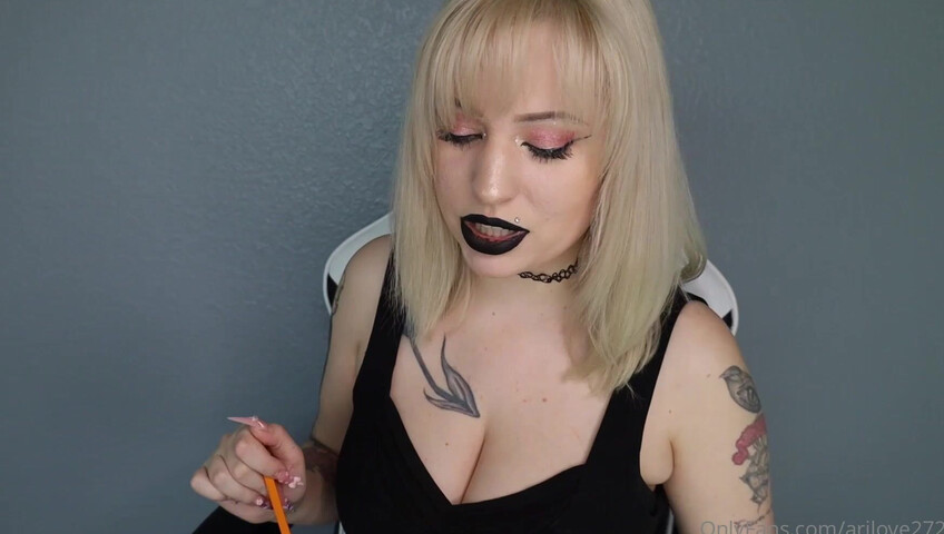 AriLove - ASMR Roleplay Goth Manager Gets On You Work HARDER or ELSE You'll Get Pegged!