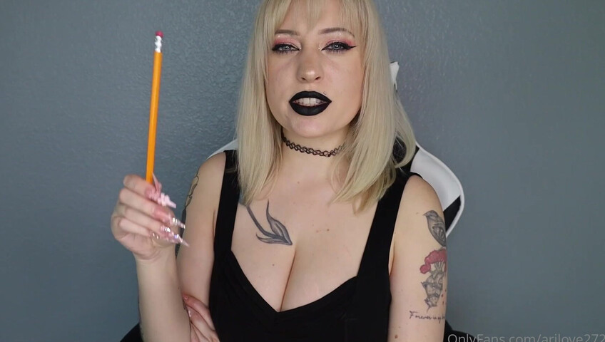AriLove - ASMR Roleplay Goth Manager Gets On You Work HARDER or ELSE You'll Get Pegged!