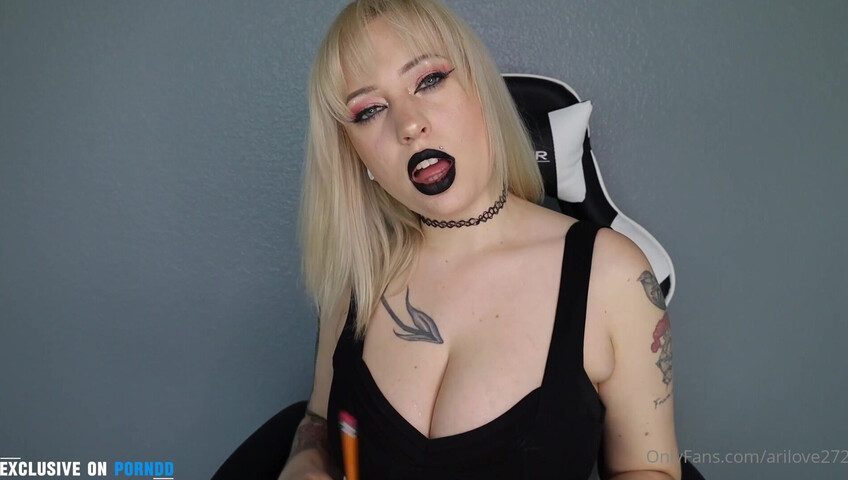AriLove - ASMR Roleplay Goth Manager Gets On You Work HARDER or ELSE You'll Get Pegged!