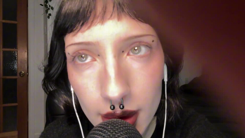 SleepGirl ASMR -  Close up Spit Painting (Wet Mouth Sounds)