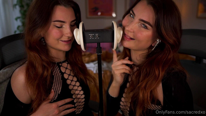 SacredXO - Double Naughty Ear Licking & Horny Mouth Sounds OnlyFans Leak