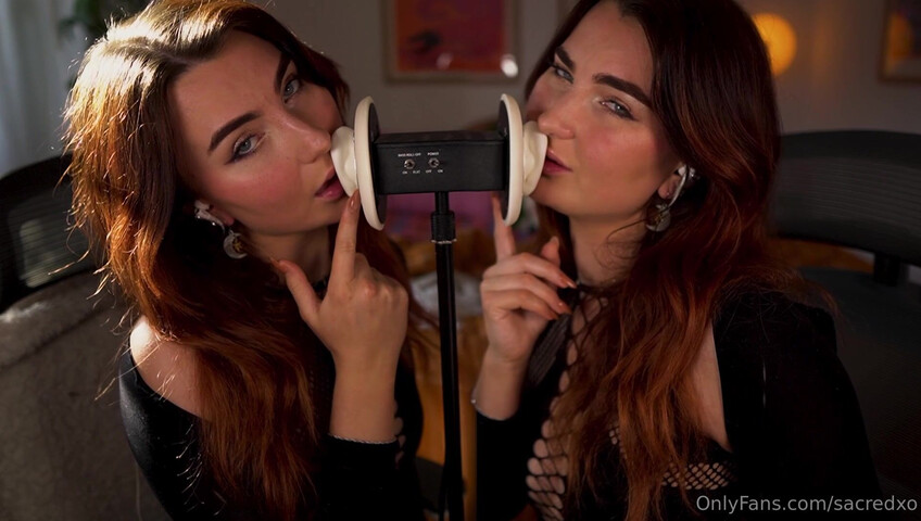 SacredXO - Double Naughty Ear Licking & Horny Mouth Sounds OnlyFans Leak