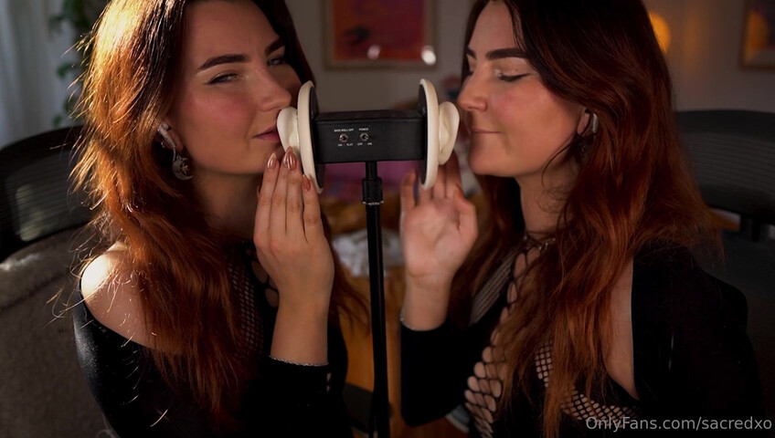 SacredXO - Double Naughty Ear Licking & Horny Mouth Sounds OnlyFans Leak