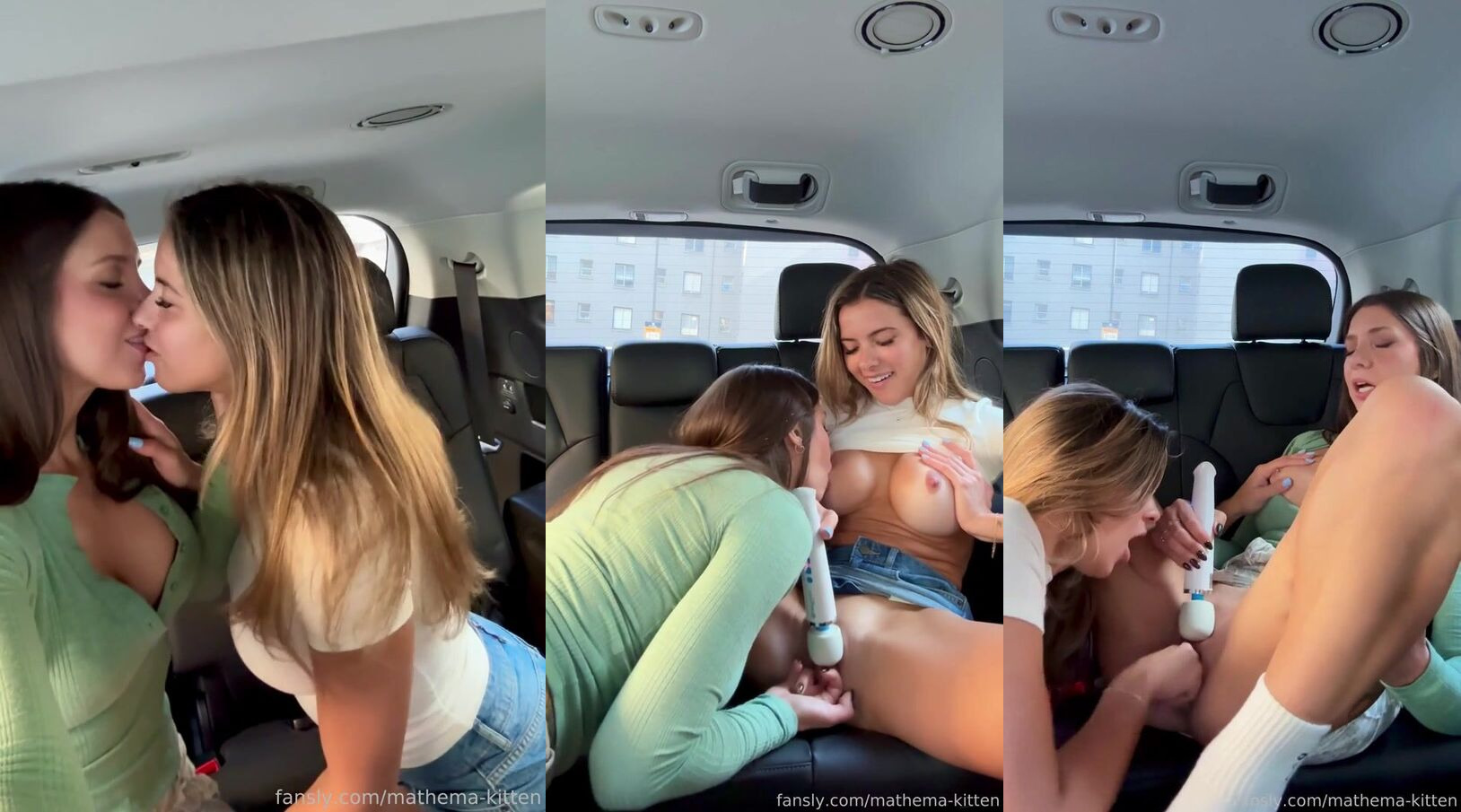 Madiiitay And Mathema Kitten Hot Lesbian Pussy Eating Car Sex In The Public Parking Lot
