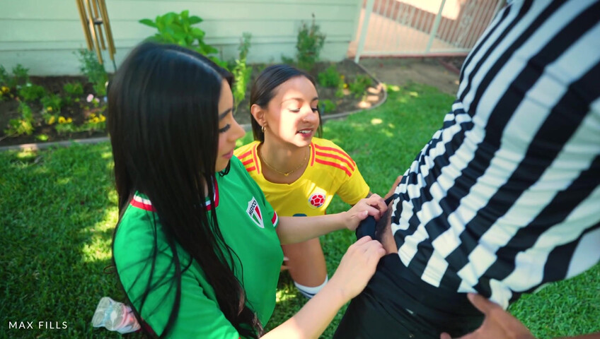 Violet Myers - I GAVE THESE TWO BUSTY LATINAS A RED CARD PENALTY FUCK ME
