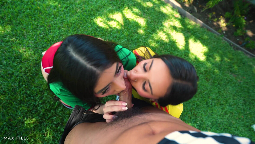 Violet Myers - I GAVE THESE TWO BUSTY LATINAS A RED CARD PENALTY FUCK ME