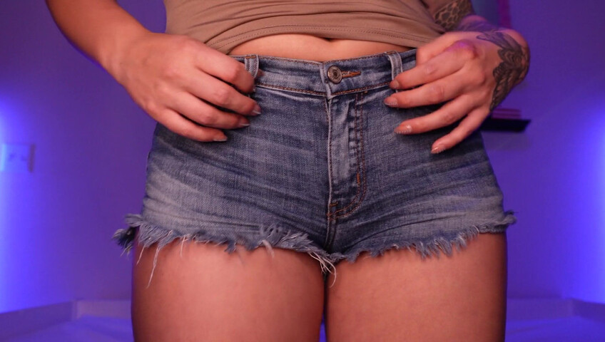ShotsofSimone - Sexy Jean Shorts Scratching & Tapping