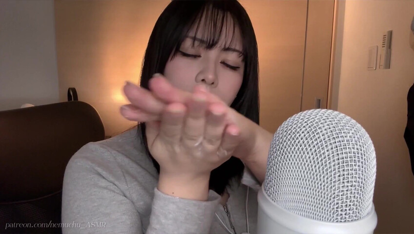 Nemuchu_ASMR - Sticky Hands+Cream on the Mic＋Plastic Wrap Sounds | Patreon