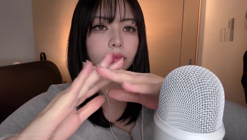 Nemuchu_ASMR - Sticky Hands+Cream on the Mic＋Plastic Wrap Sounds | Patreon
